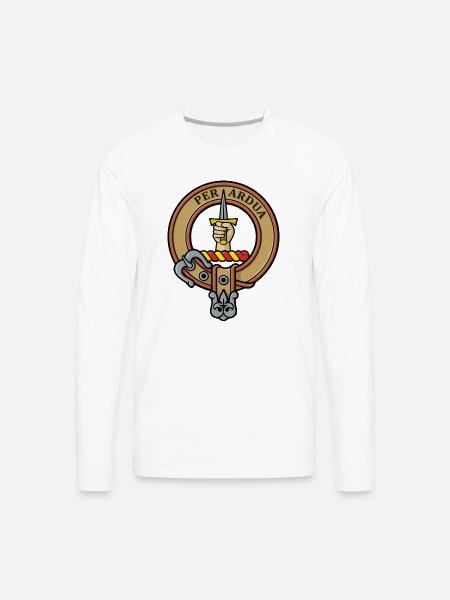 Clan MacIntyre Crest - Men's Premium Long Sleeve T-Shirt - white