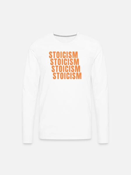 Stoicism : The Strength of Simplicity - Men's Premium Long Sleeve T-Shirt - white