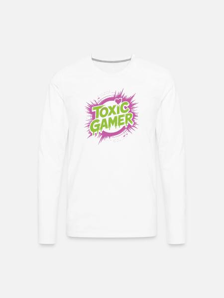 Toxic Gamer - Men's Premium Long Sleeve T-Shirt - white