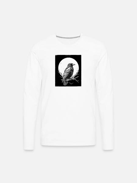 Black Raven - Men's Premium Long Sleeve T-Shirt - white