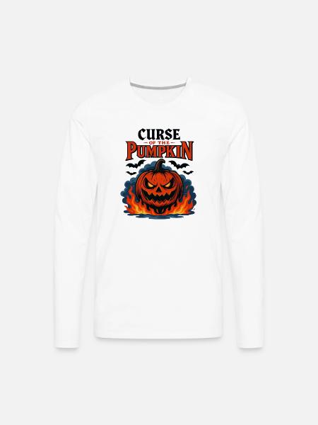 Curse of the Pumpkin - Men's Premium Long Sleeve T-Shirt - white