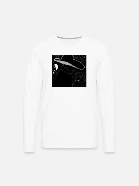 Slim Noir - Men's Premium Long Sleeve T-Shirt - white