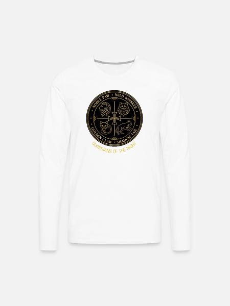 Guardians of the Night Crest - Men's Premium Long Sleeve T-Shirt - white