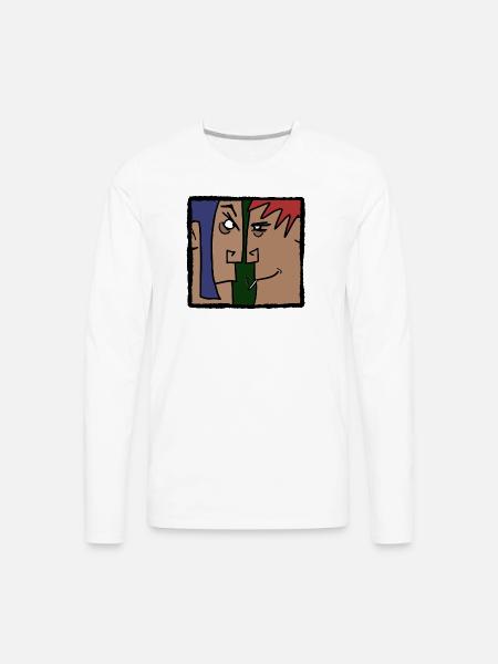 Face to face - Men's Premium Long Sleeve T-Shirt - white
