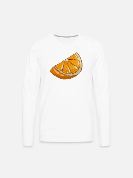 Orange slice - Men's Premium Long Sleeve T-Shirt - white