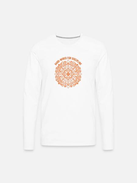 Engineer Discipline Tech Emblem - Men's Premium Long Sleeve T-Shirt - white