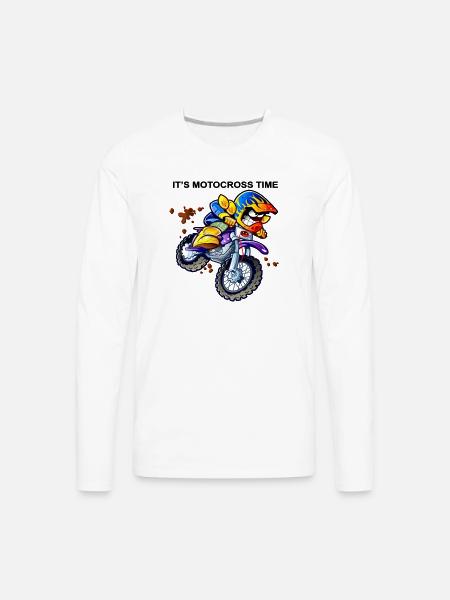 Vivid Moto Racer Neon Splash - Men's Premium Long Sleeve T-Shirt - white