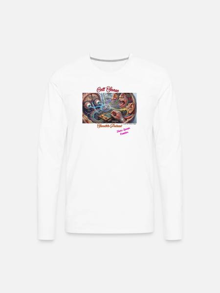 Cell- Sense - Men's Premium Long Sleeve T-Shirt - white