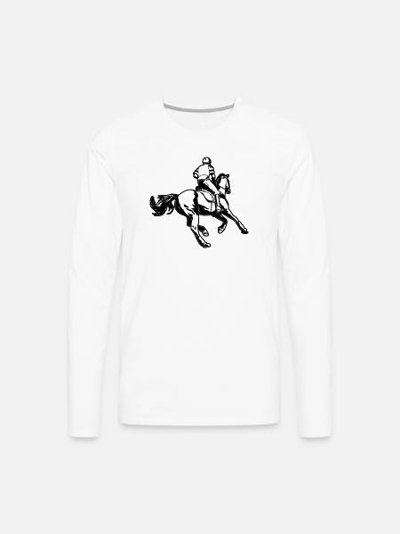 Equestrian - Men's Premium Long Sleeve T-Shirt - white