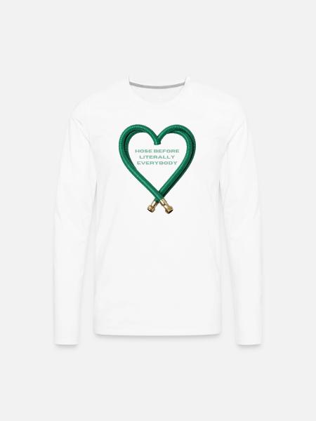 Hose Heart Humor - Men's Premium Long Sleeve T-Shirt - white