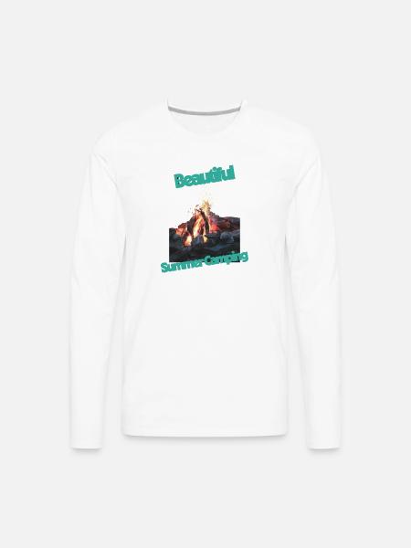 Beautiful_Summer_Camping - Men's Premium Long Sleeve T-Shirt - white