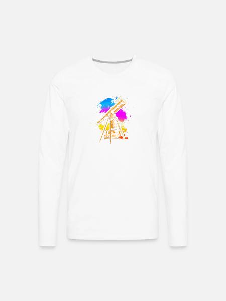 Astrophotography Galaxy Telescope - Men's Premium Long Sleeve T-Shirt - white
