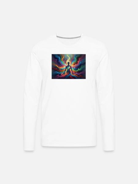 Flash Aura - Men's Premium Long Sleeve T-Shirt - white