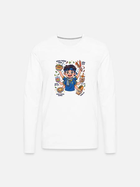 Viet Street Snack Hero - Men's Premium Long Sleeve T-Shirt - white