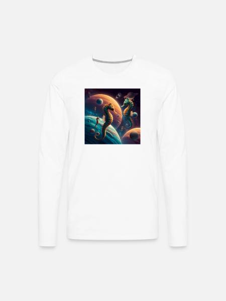 Space Herd - Men's Premium Long Sleeve T-Shirt - white