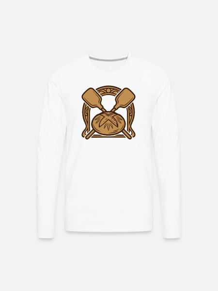 Bakers Peel Bread Crest - Men's Premium Long Sleeve T-Shirt - white