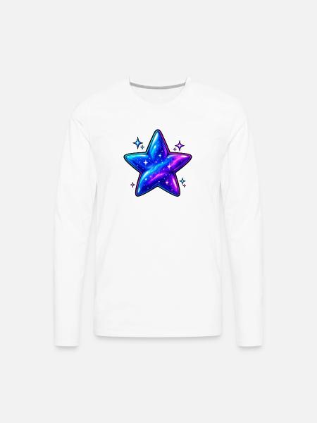 Cosmic Galaxy Star - Men's Premium Long Sleeve T-Shirt - white