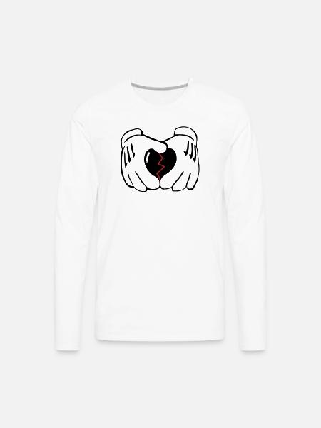 no_glove_love - Men's Premium Long Sleeve T-Shirt - white