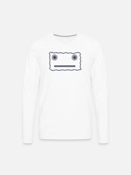 Happy Face - Men's Premium Long Sleeve T-Shirt - white