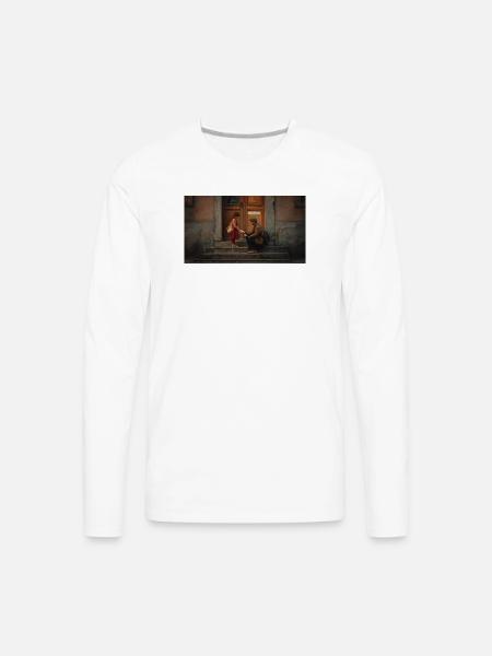 Stairs Exchange Quiet Kindness - Men's Premium Long Sleeve T-Shirt - white