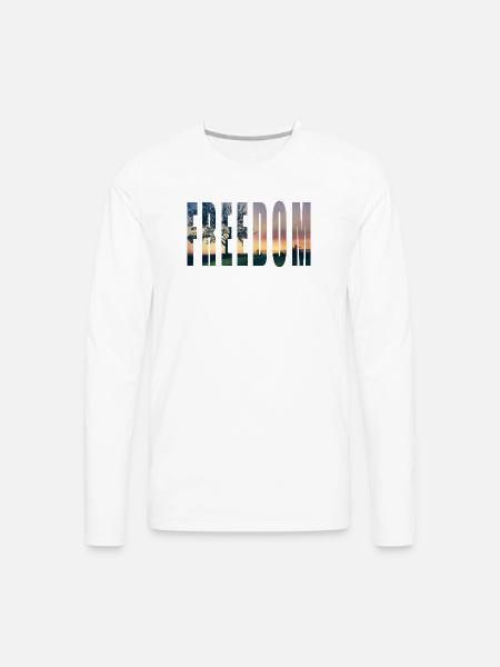 FREEDOM2 - Men's Premium Long Sleeve T-Shirt - white
