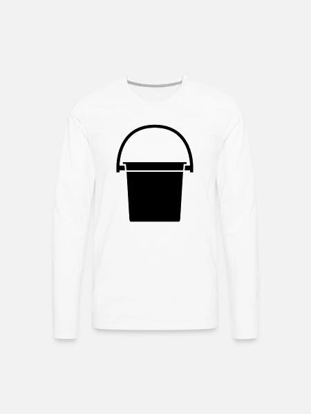 bucket - Men's Premium Long Sleeve T-Shirt - white