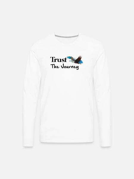 Soaring Eagle in Blue Sky - Men's Premium Long Sleeve T-Shirt - white