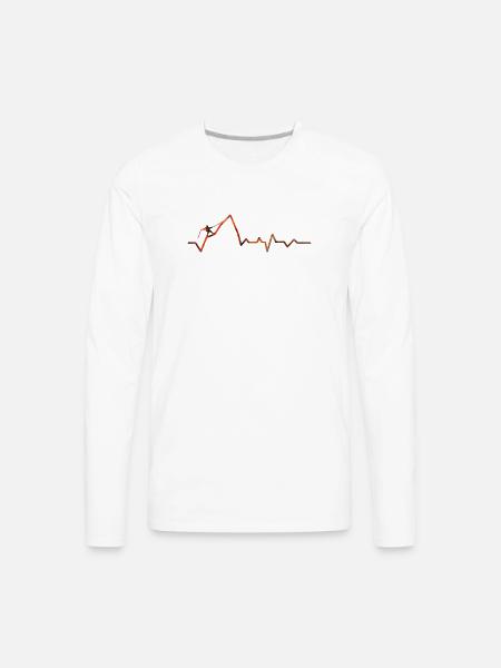 Mountain Pulse Sunset - Men's Premium Long Sleeve T-Shirt - white