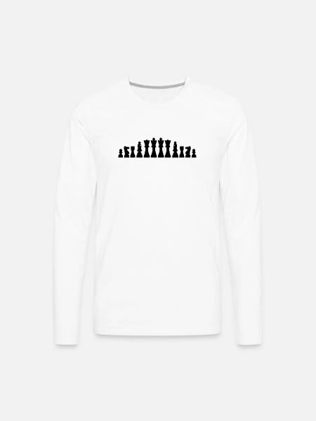 Chess - Men's Premium Long Sleeve T-Shirt - white