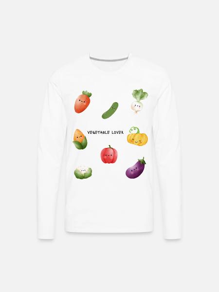 Vegetable_Lover - Men's Premium Long Sleeve T-Shirt - white