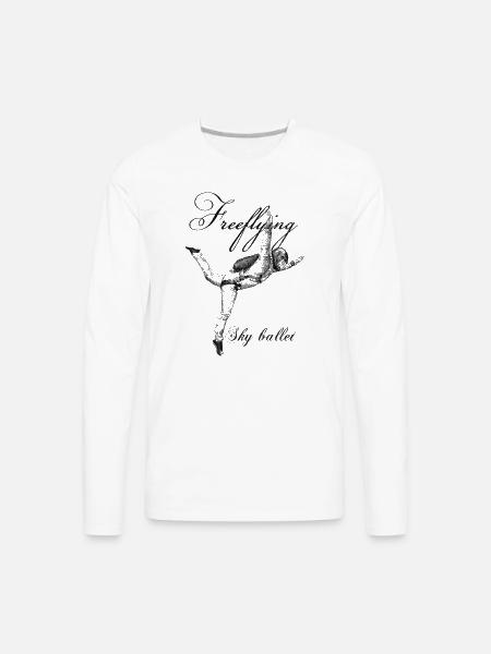 Freefly Skydiving - Men's Premium Long Sleeve T-Shirt - white