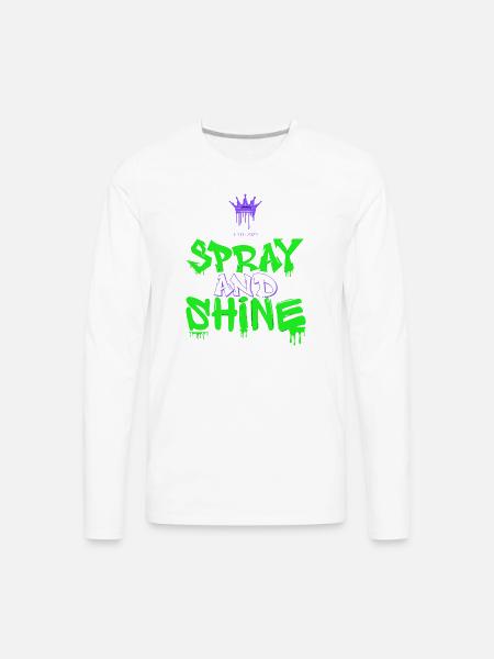 Spray and Shine Graffiti - Men's Premium Long Sleeve T-Shirt - white