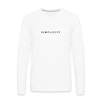 Simplicity - Men's Premium Long Sleeve T-Shirt - white - Front - Nico (187cm)
