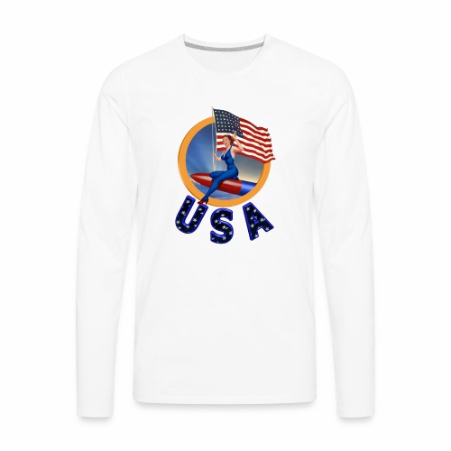 Flag USA - Men's Premium Long Sleeve T-Shirt