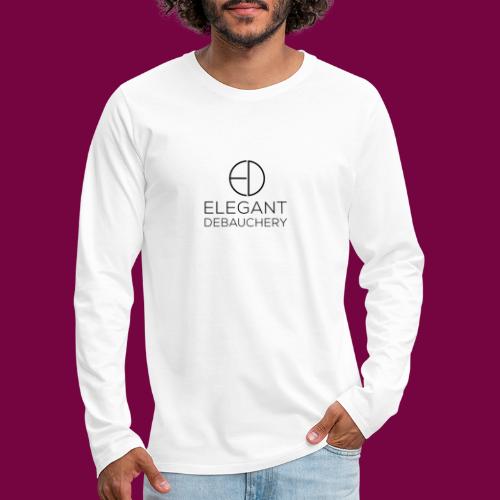 Elegant Debauchery Logo Stacked - Men's Premium Long Sleeve T-Shirt