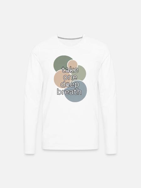 Pastel Circle Breath Reminder - Men's Premium Long Sleeve T-Shirt - white
