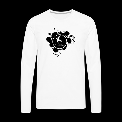 BlackBird Ink Spill Logo - Men's Premium Long Sleeve T-Shirt