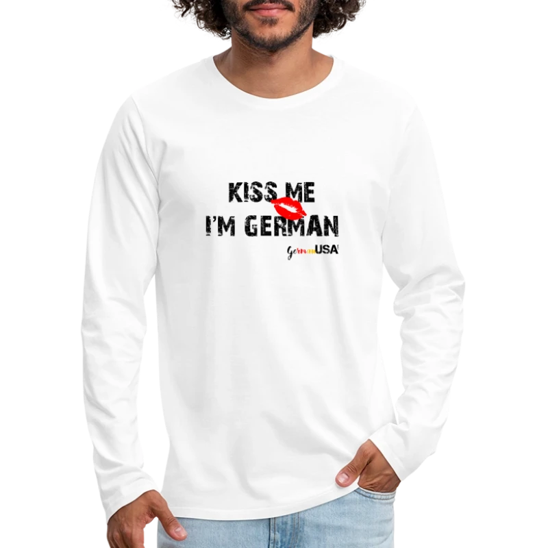 Kiss Me I'm Germany - Men's Premium Long Sleeve T-Shirt