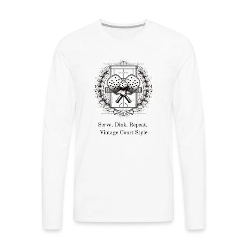 Vintage Pickleball T-Shirt, Mug, & Poster - Men's Premium Long Sleeve T-Shirt
