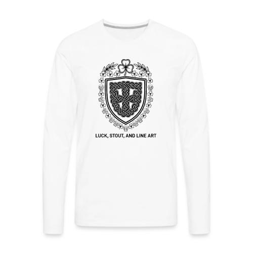 Celtic Knot T-Shirt, Symmetrical Shield - Men's Premium Long Sleeve T-Shirt