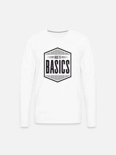 Back to Basics - Men's Premium Long Sleeve T-Shirt - white