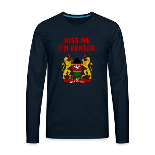 Kiss Me, I'm Kenyan - Men's Premium Long Sleeve T-Shirt