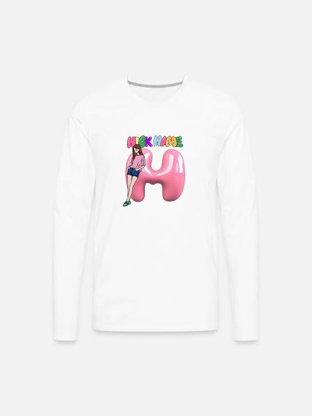Nick Name H - Men's Premium Long Sleeve T-Shirt - white