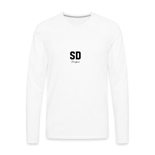 SD Designs blue, white, red/black merch - Men's Premium Long Sleeve T-Shirt