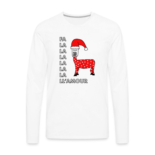 Christmas llama. - Men's Premium Long Sleeve T-Shirt