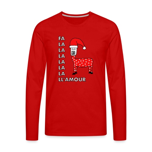 Christmas llama. - Men's Premium Long Sleeve T-Shirt