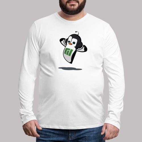 Manjaro Mascot strong left - Men's Premium Long Sleeve T-Shirt