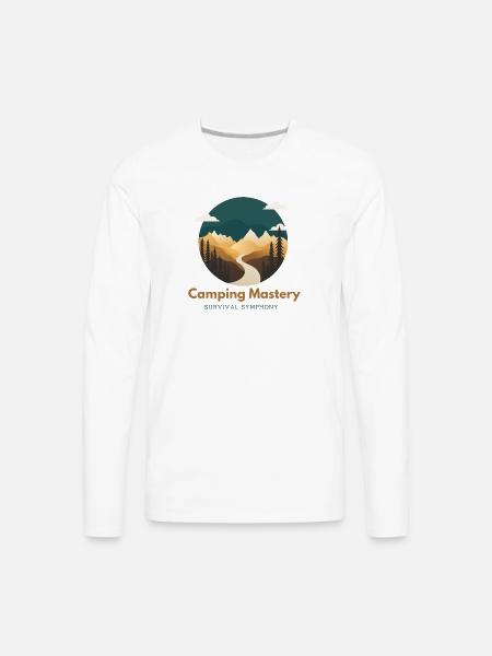 Camping Mastery Survival Symphony - Men's Premium Long Sleeve T-Shirt - white