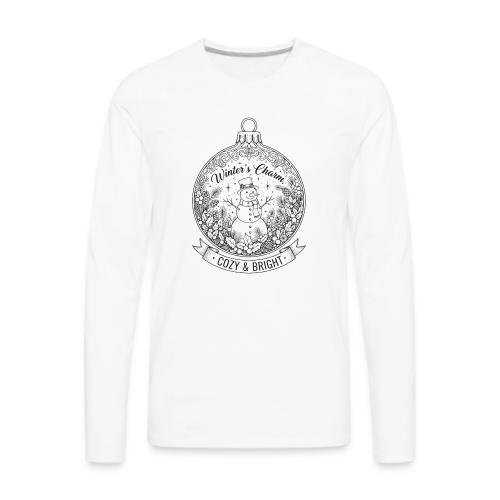 Festive Snowman T-Shirt - Men's Premium Long Sleeve T-Shirt