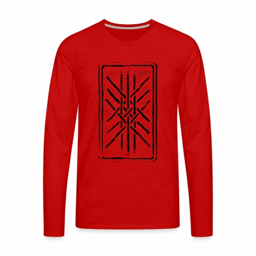 Web of Wyrd grid Skulds Web Net Bindrune symbol - Men's Premium Long Sleeve T-Shirt